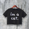 Iam Cat Crop Top Y2K Crop Tee Like Cat Lover Shirt Cat Girl Gift - bestshirtz#