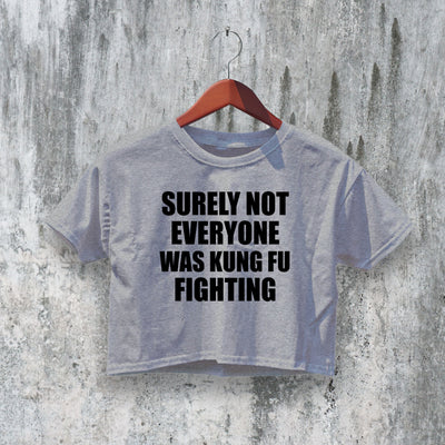 Kung Fu Crop Top Y2K Crop Tee Statement Shirt Calm Women Gift