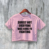 Kung Fu Crop Top Y2K Crop Tee Statement Shirt Calm Women Gift