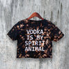 Vodka Crop Top Y2K Crop Tee Spirit Vodka Lover Shirt Statement Gift