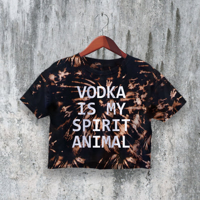 Vodka Crop Top Y2K Crop Tee Spirit Vodka Lover Shirt Statement Gift