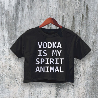 Vodka Crop Top Y2K Crop Tee Spirit Vodka Lover Shirt Statement Gift