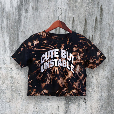 Cute But Unstable Crop Top Y2K Crop Tee Bitch Shirt Women Baby Tee