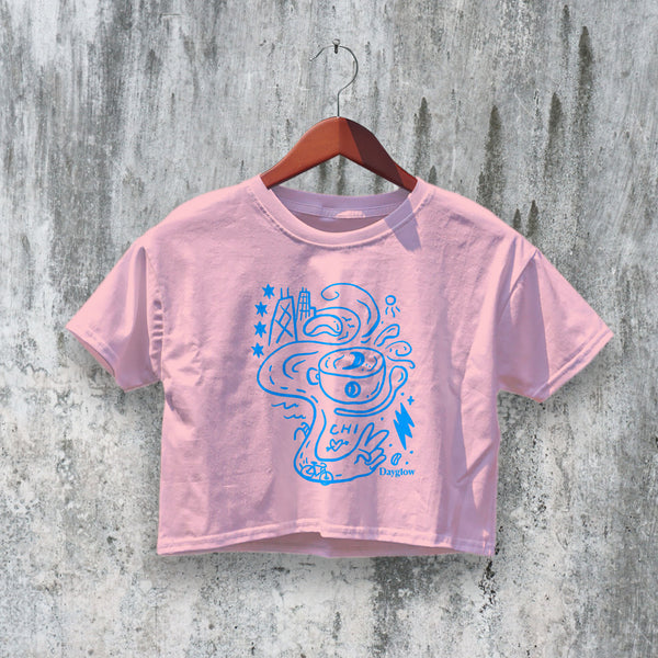 Dayglow Crop Top HACHI Public Cupping Crop Tee Coffee Project Shirt - bestshirtz