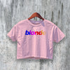 Frank Ocean Blonde Crop Top Aesthetic Logo Crop Tee Fan R&B Music Shirt