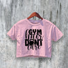 GYM Crop Top Fitness Lovers Crop Tee GYM Hair Don't Care Shirt - bestshirtz