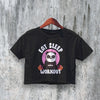 GYM Crop Top Panda Crop Tee Eat Sleep Workout Shirt GYM Panda Lover - bestshirtz