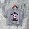 GYM Crop Top Panda Crop Tee Eat Sleep Workout Shirt GYM Panda Lover - bestshirtz