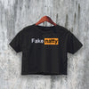 GYM Crop Top Fake Natty Crop Tee Funny GYM Shirt Breathable Women - bestshirtz