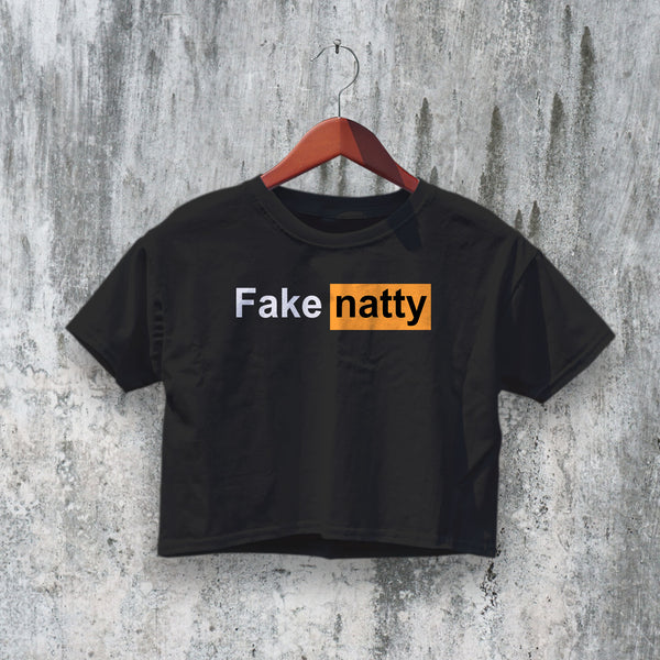 GYM Crop Top Fake Natty Crop Tee Funny GYM Shirt Breathable Women - bestshirtz