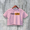 GYM Crop Top Fake Natty Crop Tee Funny GYM Shirt Breathable Women - bestshirtz