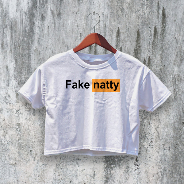 GYM Crop Top Fake Natty Crop Tee Funny GYM Shirt Breathable Women - bestshirtz