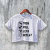 GYM Crop Top Push Pull Legs Crop Tee GYM Workout Shirt Repeat Training - bestshirtz