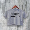 GYM Crop Top Fit Body Crop Tee GYM Workout Shirt Loading Athletic - bestshirtz