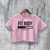 GYM Crop Top Fit Body Crop Tee GYM Workout Shirt Loading Athletic - bestshirtz
