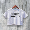GYM Crop Top Fit Body Crop Tee GYM Workout Shirt Loading Athletic - bestshirtz