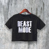 GYM Crop Top Beast Mode Crop Tee Moisture - Wicking GYM Shirt - bestshirtz