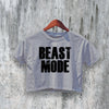 GYM Crop Top Beast Mode Crop Tee Moisture - Wicking GYM Shirt - bestshirtz