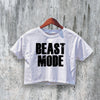 GYM Crop Top Beast Mode Crop Tee Moisture - Wicking GYM Shirt - bestshirtz