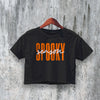 Halloween Crop Top Spooky Season Crop Tee Horror Shirt Halloween Gift - bestshirtz#