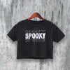 Halloween Crop Top Spooky Crop Tee Retro Horror Shirt Halloween Gift - bestshirtz#