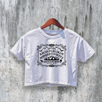 Halloween Crop Top Ouija Crop Tee Supernatural Horror Shirt - bestshirtz#