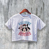 Halloween Crop Top Hellfire Witches Crop Tee Vintage Horror Shirt - bestshirtz#
