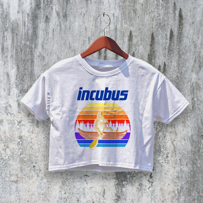 Incubus Crop Top Tour Concert Crop Tee Red Rocks Shirt Live Music Merch - bestshirtz#