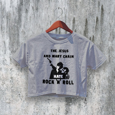 The Jesus and Mary Chain Crop Top Hate Rock 'n' Roll Crop Tee Band Shirt