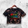 Peace Love and Ice Cream Crop Top Y2K Crop Tee Aesthetic Y2K Shirt - bestshirtz#