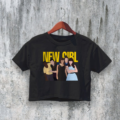 New Girl Crop Top Crew Fan Crop Tee Loft Vibes Shirt Sitcom TV Merch