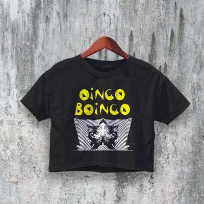 Oingo Boingo Crop Top Vintage Logo Band Crop Tee New Wave Music Shirt