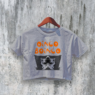 Oingo Boingo Crop Top Vintage Logo Band Crop Tee New Wave Music Shirt