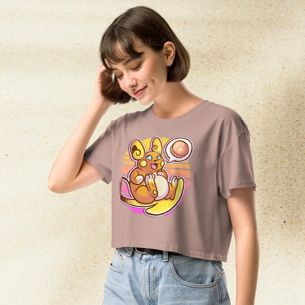 Pokemon Raichu Crop Top | Pichu Pikachu Raichu Anime Graphic Aesthetic Crop Tee