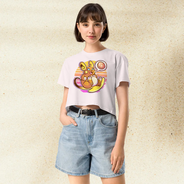 Pokemon Raichu Crop Top | Pichu Pikachu Raichu Anime Graphic Aesthetic Crop Tee