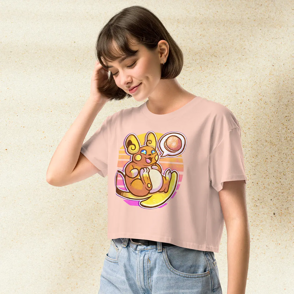 Pokemon Raichu Crop Top | Pichu Pikachu Raichu Anime Graphic Aesthetic Crop Tee
