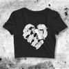 Bunny Heart Shape Crop Top Bunny Heart Shirt Bunny Aesthetic Y2K Shirt - bestshirtz#