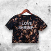 I Love Shrimp Crop Top I Love Shrimp Shirt Shrimp Aesthetic Y2K Shirt - bestshirtz#