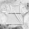 Y2K Crop Top Live Laugh Lobotomy Crop Tee Funny Aesthetic Y2K Shirt - bestshirtz#