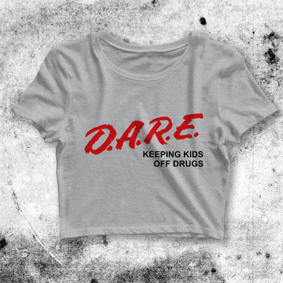 DARE Crop Top To Keep Kids Off Drugs Crop Tee D.A.R.E. Shirt - bestshirtz#