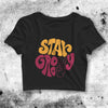 Stay Groovy Crop Top Stay Groovy Shirt Aesthetic Y2K Shirt - bestshirtz#