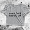 Women Don't Owe You Crop Top Women Don't Owe You Shirt Aesthetic Y2K Shirt