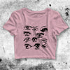 Y2K Crop Top Anime Eye Girls Crop Tee Anime Eye Shirt Aesthetic Y2K - bestshirtz#