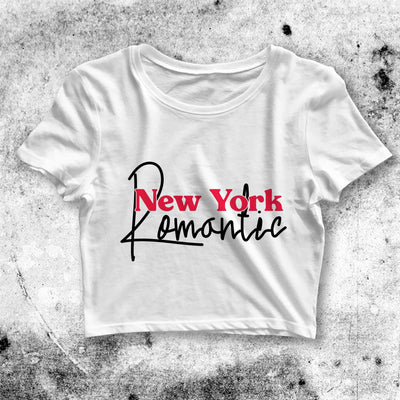 New York Romantic Crop Top New York Romantic Shirt Aesthetic Y2K Shirt - bestshirtz#