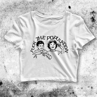 F The Population Crop Top F The Population Shirt Aesthetic Y2K Shirt - bestshirtz#