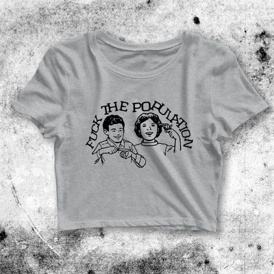 F The Population Crop Top F The Population Shirt Aesthetic Y2K Shirt - bestshirtz#