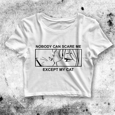 Nobody Scare Me Crop Top Nobody Scare Me Shirt Aesthetic Y2K Shirt - bestshirtz#