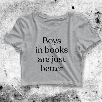 Boy In Book Crop Top Boy In Book Shirt Aesthetic Y2K Shirt - bestshirtz#