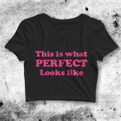 This Is What Perfect Looks Like Crop Top Perfect Looks Like Shirt Aesthetic Y2K Shirt - bestshirtz#