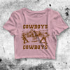 Vintage Cowboys Crop Top Cowboys Shirt Cowgirl Aesthetic Y2K Shirt